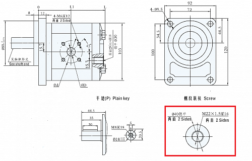 Гидромотор шестеренный CMW-F212.5-CLPR.  2