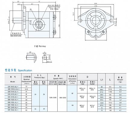 Насос шестеренный CBF-F425-ALP.  2